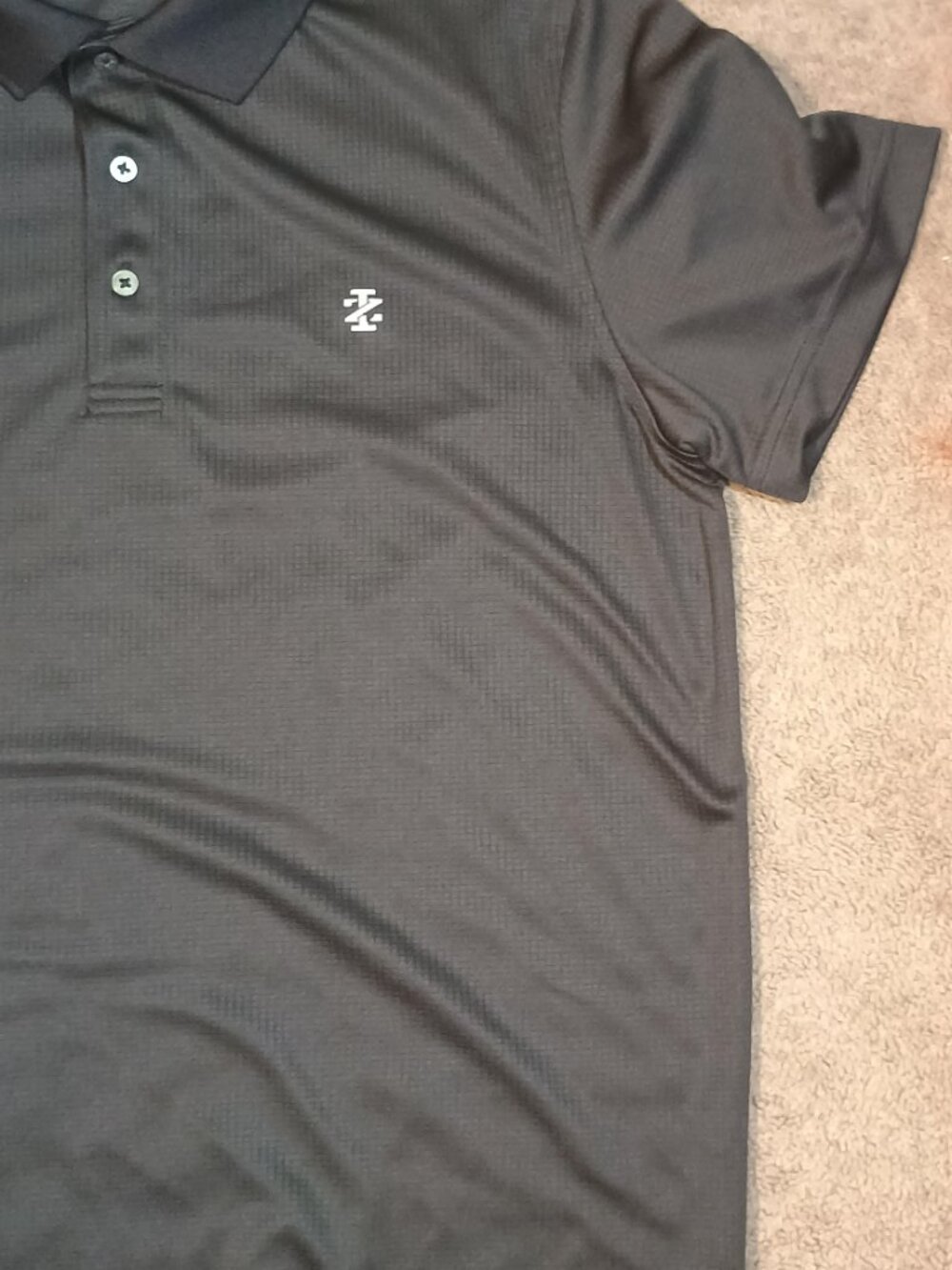 Izod/Polo/Mens Large/Black/Golf Athleisure Preppy Business Casual Classic Shirt - Picture 6 of 8